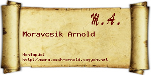 Moravcsik Arnold névjegykártya